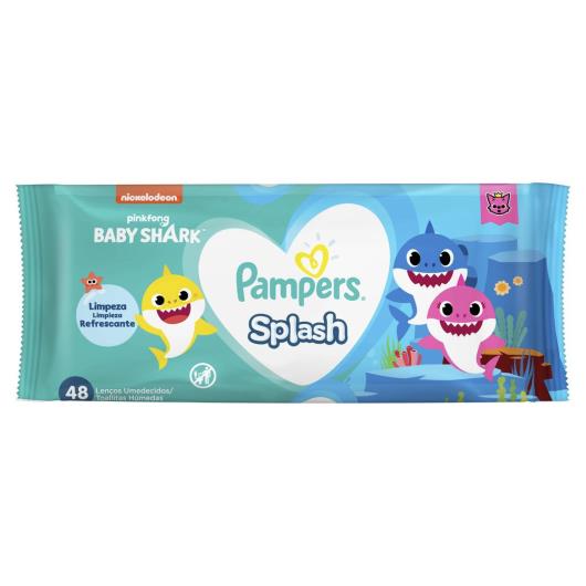 Lenço Umedecido Baby Shark Pampers Splash Pacote 48 unids - Imagem em destaque