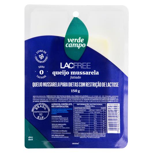 Queijo Verde Campo mussarela fatiado Lacfree 150g - Imagem em destaque