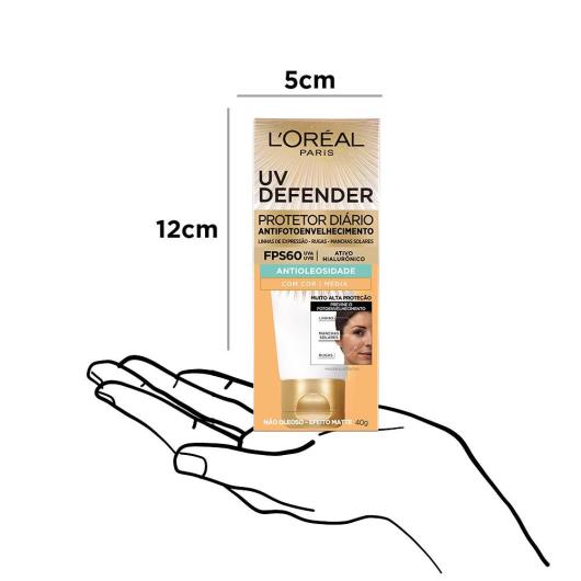 Protetor Solar Facial L'Oréal Paris UV Defender Antioleosidade Cor Média FPS 60 40g - Imagem em destaque