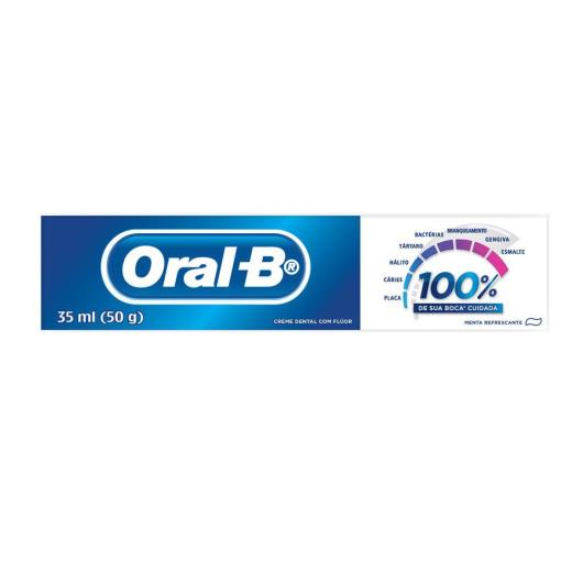 Creme Dental Menta Refrescante Oral-B 100% c/ 3 unids 150g Leve Mais Pague Menos - Imagem em destaque