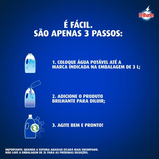 Detergente Líquido Brilhante Limpeza Total para Diluir 500ml - Imagem em destaque