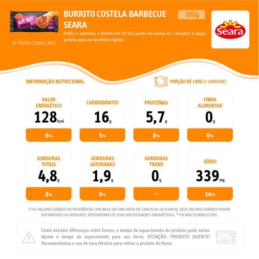 Burrito Hot Hit de Costela com Barbecue Seara 100g - Imagem em destaque