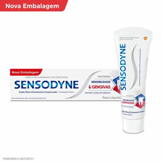 Creme Dental Whitening Sensodyne Sensibilidade & Gengivas Caixa 100g - Imagem em destaque