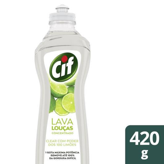 Lava Louças Cif Concentrado Clear com Poder dos 100 Limões 420g - Imagem em destaque