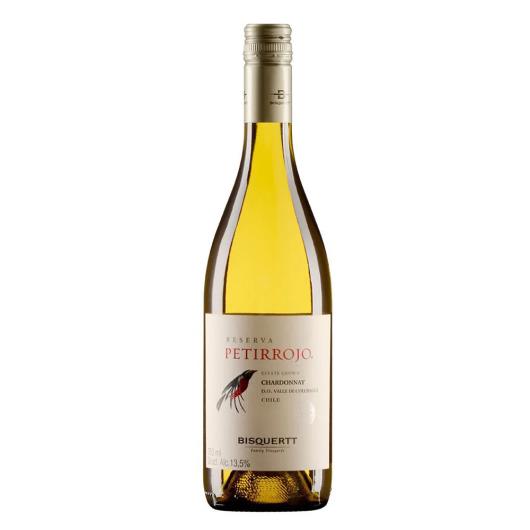 Vinho chileno Petirrojo bisquertt reserva chardonnay 750ml - Imagem em destaque