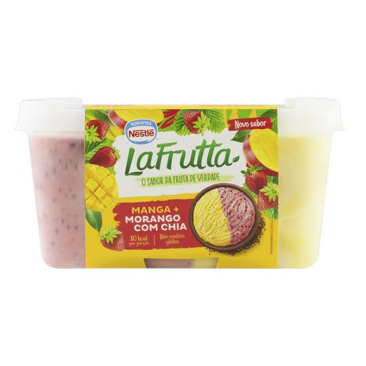 Sorbet Manga e Morango com Chia La Frutta Pote 1L - Imagem em destaque