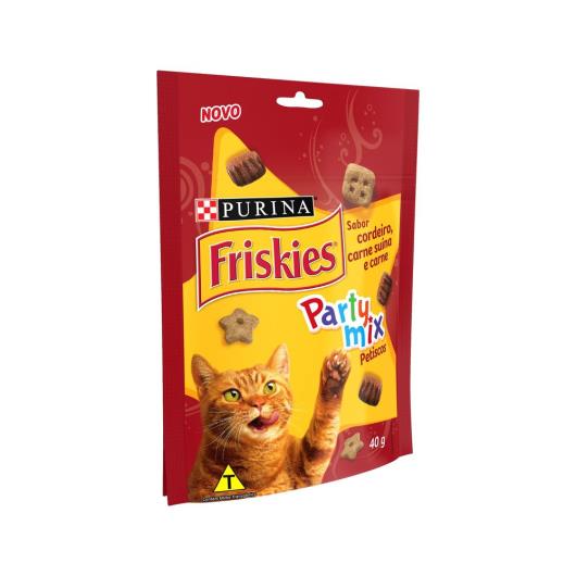 NESTLÉ® PURINA® FRISKIES® PARTY MIX Petisco para Gatos Adultos Carne, Cordeiro e Carne Suína 40g - Imagem em destaque