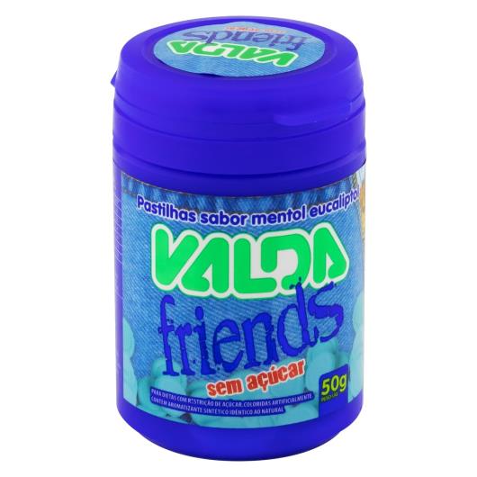 Pastilhas Mentol Eucalipto Zero Açúcar Valda Friends Frasco 50g - Imagem em destaque