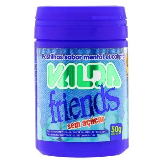 Pastilhas Mentol Eucalipto Zero Açúcar Valda Friends Frasco 50g - Imagem em destaque