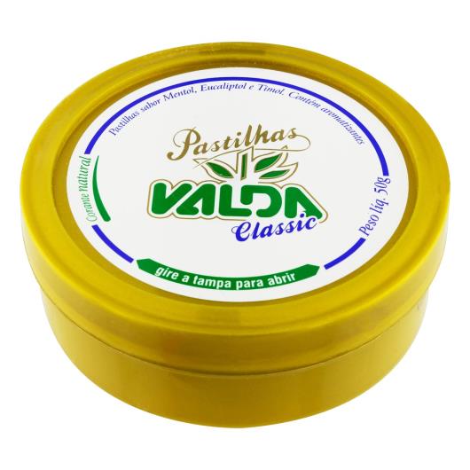 Pastilhas Mentol Eucaliptol e Timol Valda Classic Pote 50g - Imagem em destaque