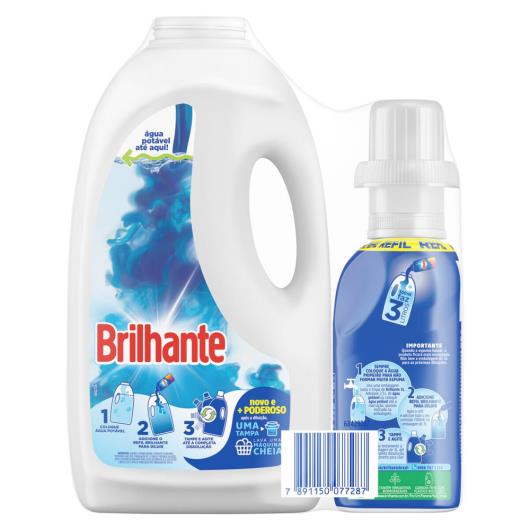 Kit Garrafa para Diluição + Lava-Roupas Concentrado para Diluir Brilhante Limpeza Total 500ml Refil Econômico - Imagem em destaque