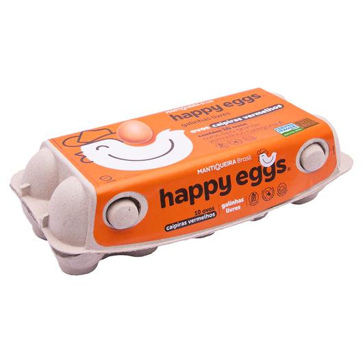 Ovos Tipo Grande Caipira Vermelhos Mantiqueira Happy Eggs 10 Unidades - Imagem em destaque