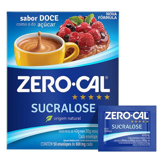 Adoçante em Pó Sucralose Zero Cal Caixa 30g 50 Unids - Imagem em destaque