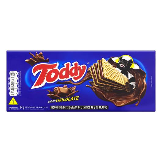 Biscoito Wafer Chocolate Toddy Pacote 94g - Imagem em destaque