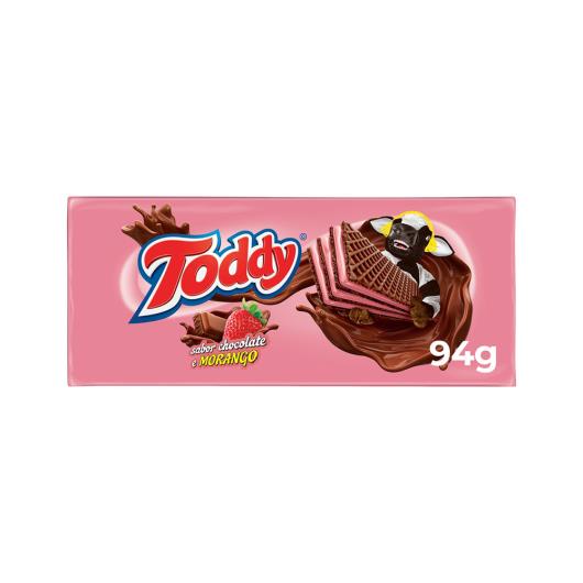 Biscoito Wafer Chocolate e Morango Toddy Pacote 94g - Imagem em destaque