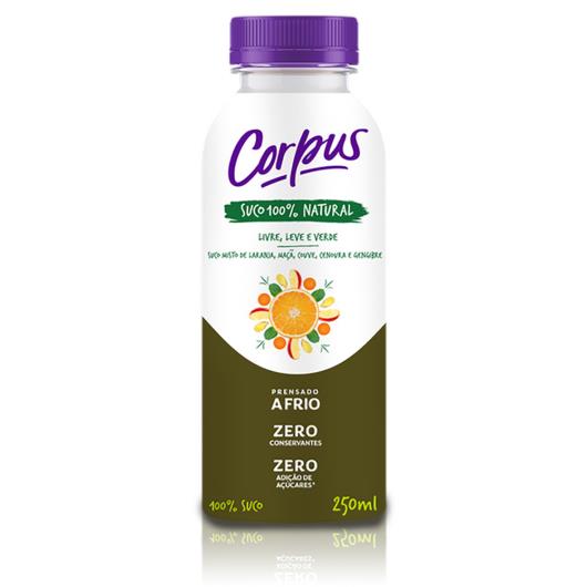 Suco Corpus misto laranja, maçã verde, couve, cenoura e gengibre 250ml - Imagem em destaque