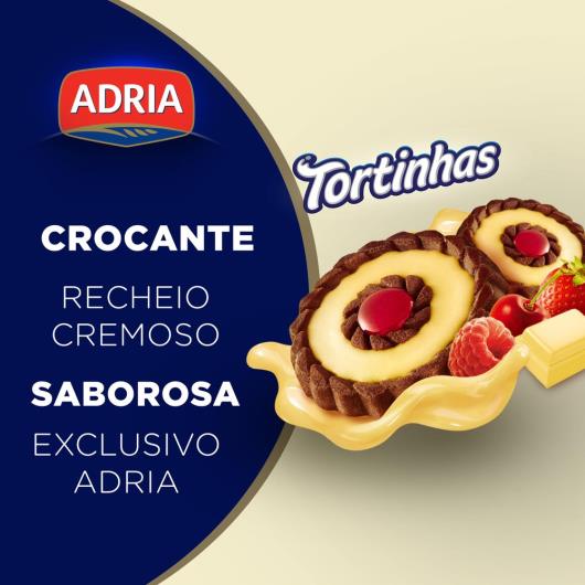Biscoito Recheio Chocolate Branco e Geleia de Frutas Vermelhas Adria Tortinhas Due Pacote 140g - Imagem em destaque
