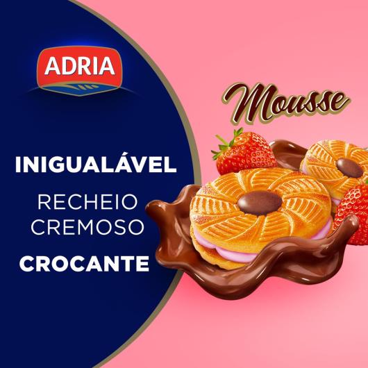 Biscoito Adria mousse morango com chocolate 130g - Imagem em destaque