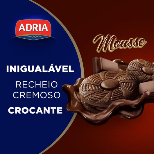 BISCOITO ADRIA MOUSSE CHOCOLATE MEIO AMARGO 130G - Imagem em destaque