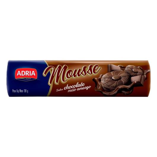 BISCOITO ADRIA MOUSSE CHOCOLATE MEIO AMARGO 130G - Imagem em destaque