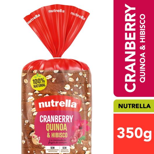 Pão Nutrella Cranberry, Quinoa & Hibisco 350g - Imagem em destaque