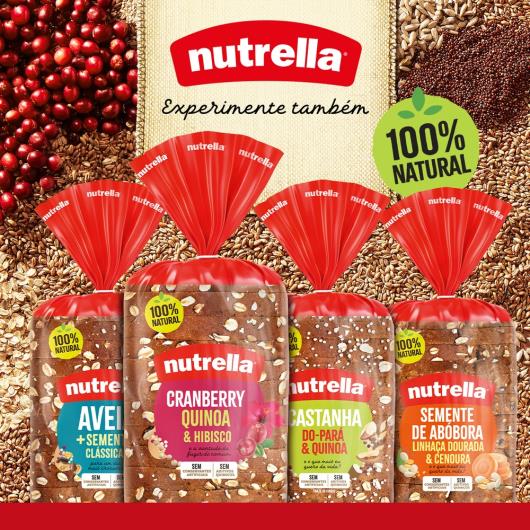 Pão Nutrella Cranberry, Quinoa & Hibisco 350g - Imagem em destaque