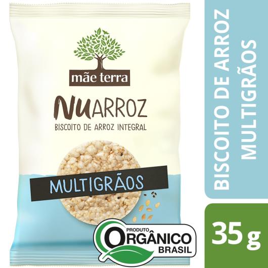 Biscoito de Arroz integral Mãe Terra Nuarroz multigrãos 35g - Imagem em destaque