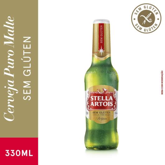 Cerveja Stella Artois Sem Glúten, Puro Malte 330ml Long Neck - Imagem em destaque