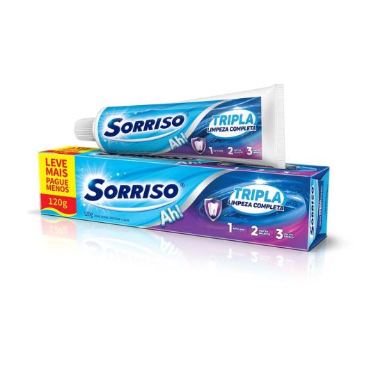 Creme Dental Tripla Limpeza Completa Sorriso 120g Leve Mais Pague Menos - Imagem em destaque