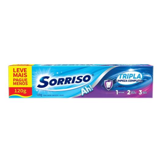 Creme Dental Tripla Limpeza Completa Sorriso 120g Leve Mais Pague Menos - Imagem em destaque