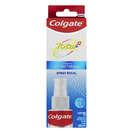 Enxaguante Bucal Antibacteriano Spray Zero Álcool Extra Mint Colgate Total 12 Caixa 60ml - Imagem em destaque