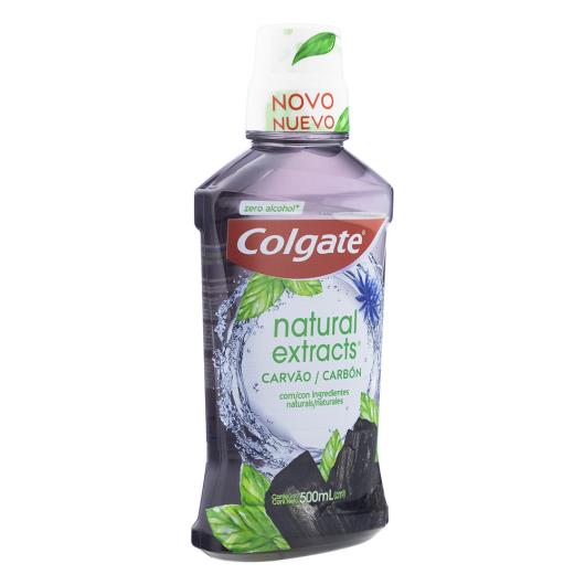 Enxaguante Bucal Carvão Zero Álcool Colgate Natural Extracts Frasco 500ml - Imagem em destaque