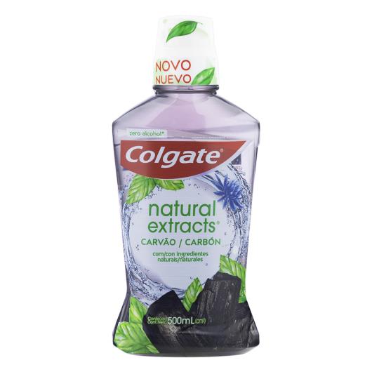 Enxaguante Bucal Carvão Zero Álcool Colgate Natural Extracts Frasco 500ml - Imagem em destaque