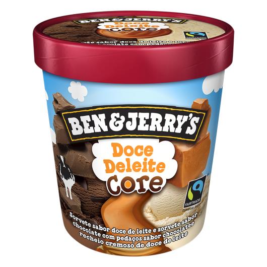 Sorvete Ben & Jerry's Doce de Leite e Chocolate Recheio Doce de Leite Core 458ml - Imagem em destaque