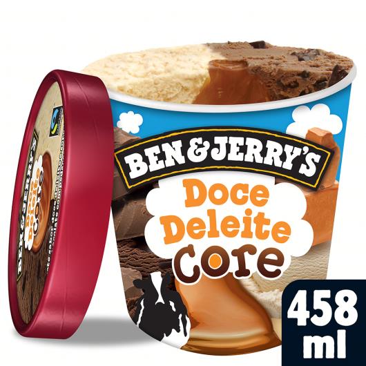 Sorvete Ben & Jerry's Doce de Leite e Chocolate Recheio Doce de Leite Core 458ml - Imagem em destaque