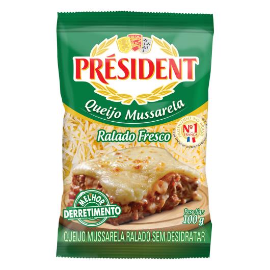 Queijo Mussarela Ralado Fresco Président Pacote 100g - Imagem em destaque