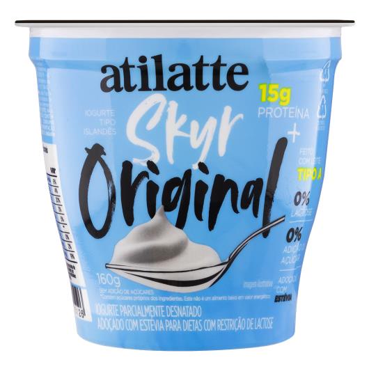 Iogurte Parcialmente Desnatado Skyr Original Zero Lactose Atilatte Pote 160g - Imagem em destaque