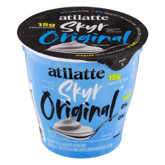 Iogurte Parcialmente Desnatado Skyr Original Zero Lactose Atilatte Pote 160g - Imagem em destaque