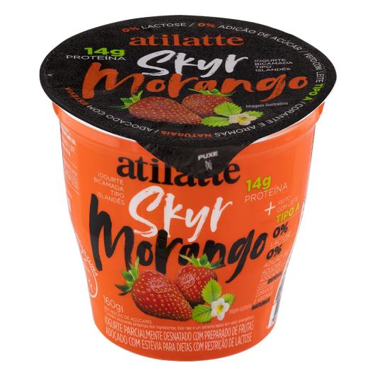 Iogurte Parcialmente Desnatado Skyr Morango Zero Lactose Atilatte Pote 160g - Imagem em destaque