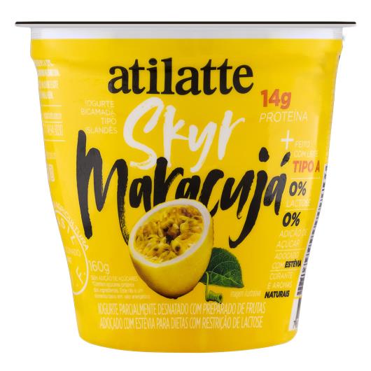 Iogurte Parcialmente Desnatado Skyr Maracujá Zero Lactose Atilatte Pote 160g - Imagem em destaque