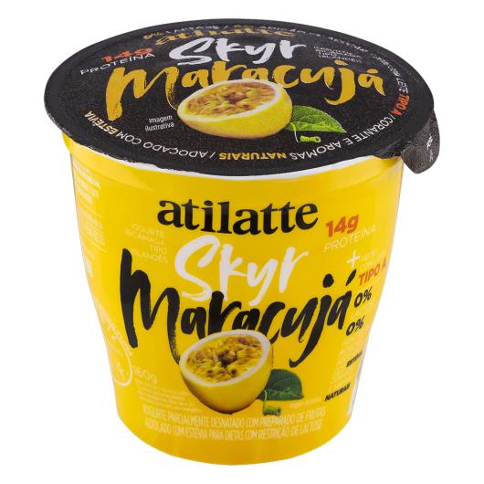 Iogurte Parcialmente Desnatado Skyr Maracujá Zero Lactose Atilatte Pote 160g - Imagem em destaque