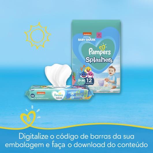 Fralda Descartável Infantil Pampers Splashers M-G Pacote 11 Unidades - Imagem em destaque