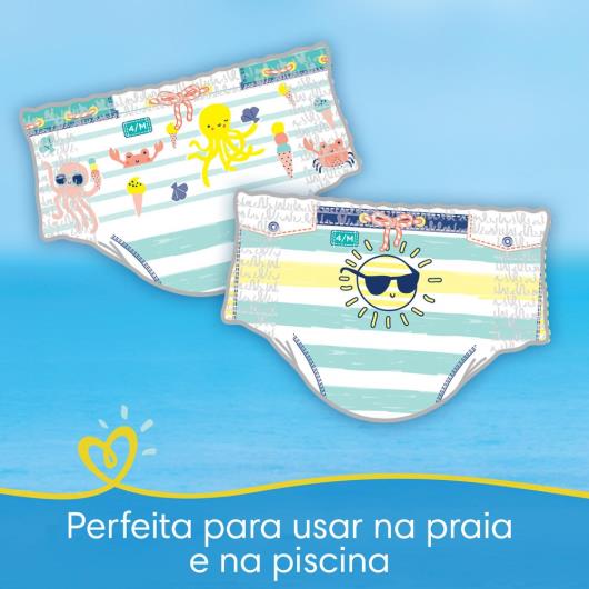 Fralda Descartável Infantil Pampers Splashers M-G Pacote 11 Unidades - Imagem em destaque