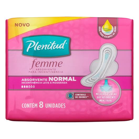 Absorvente com Abas Normal Plenitud Femme Pacote 8 Unidades - Imagem em destaque