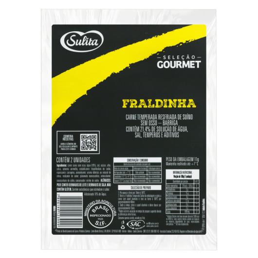 Fraldinha Suína Resfriada Temperada sem Osso Sulita Seleção Gourmet 800g - Imagem em destaque