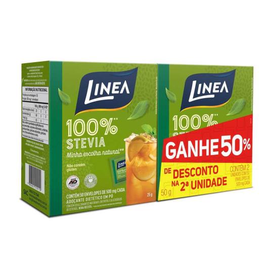 Pack Adoçante em Pó Stevia Linea Caixa 60g 2 Uni Grátis 50% de Desconto na 2ª Uni - Imagem em destaque