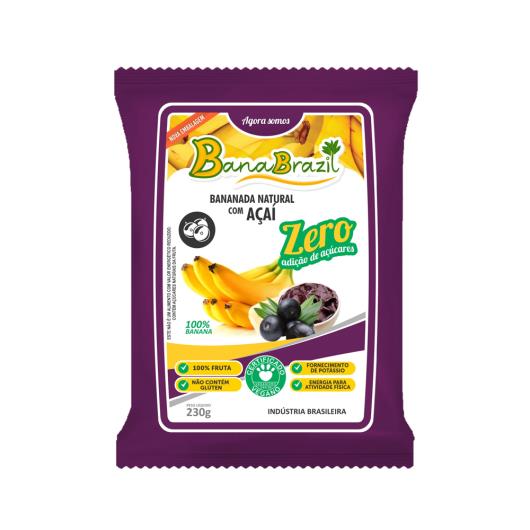 Bananada Natural com Açaí Zero Adição de Açúcares BanaBrazil 230g - Imagem em destaque
