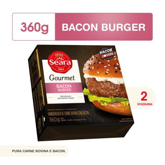 Hambúrguer Seara Gourmet Bacon Tradicional 360g - Imagem em destaque