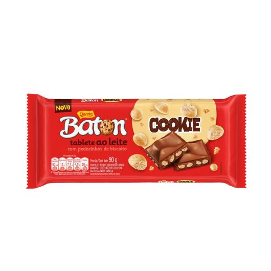 Chocolate GAROTO BATON Cookie Tablete 90g - Imagem em destaque