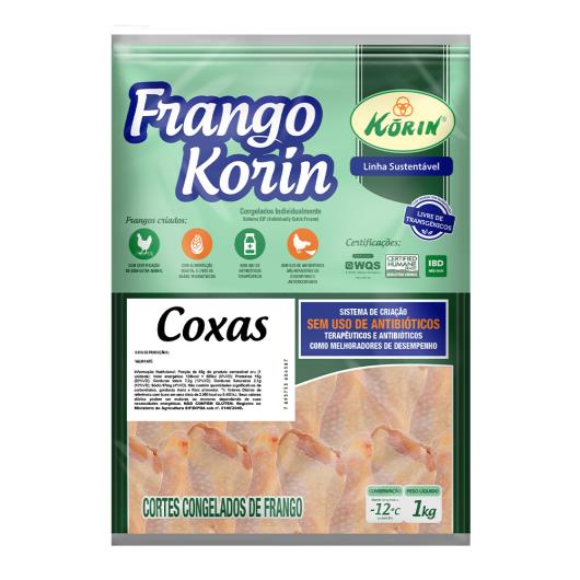 Coxa de Frango Congelada Livre de Transgênicos Korin Sustentável 1kg - Imagem em destaque